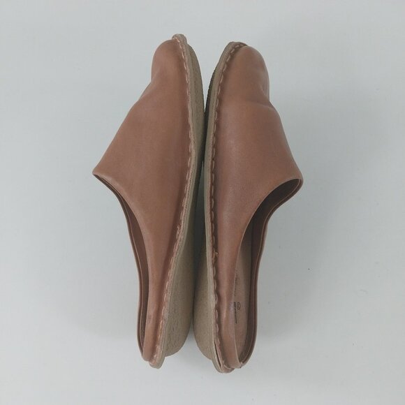 Vibae Roma Leather Shoes Womens 6.5-7 EU 37 Clogs Cognac Brown Slip On Comfort. - Picture 9 of 11